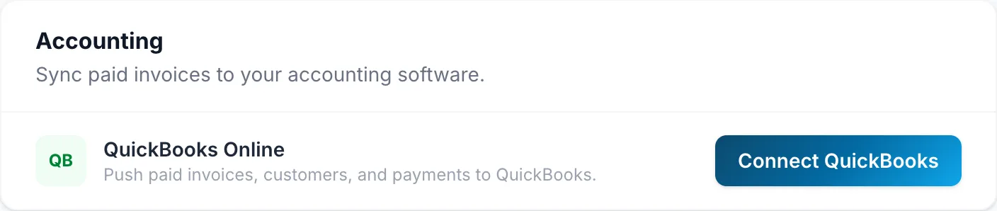 Accounting, in Settings